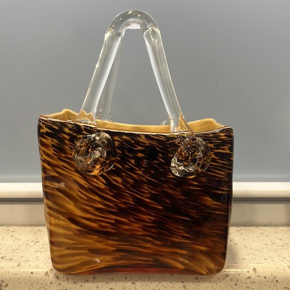 Glass purse vase - Picture 2 of 6